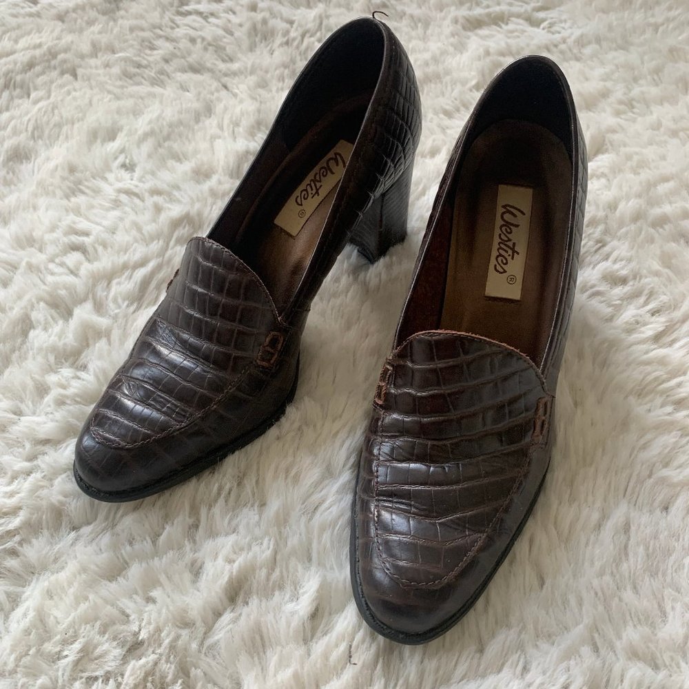 Vintage Westies Heeled Loafers - Size 7.5